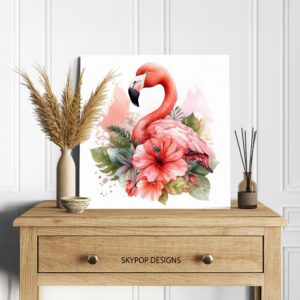 Flamingo Flower Paradise Art