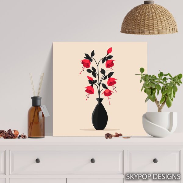 Fuchsia Bloom Vase Art