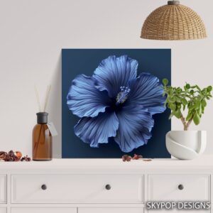 Blue Hibiscus Art
