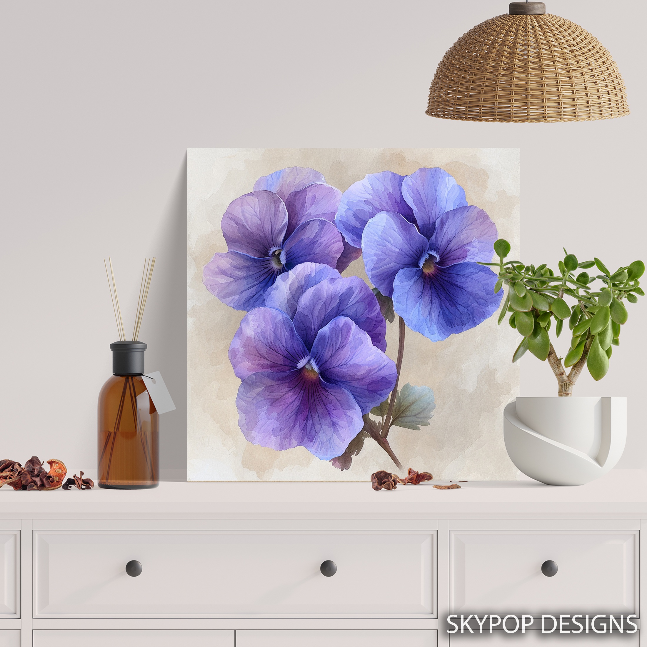 5.jpg Pansy Blooms Art