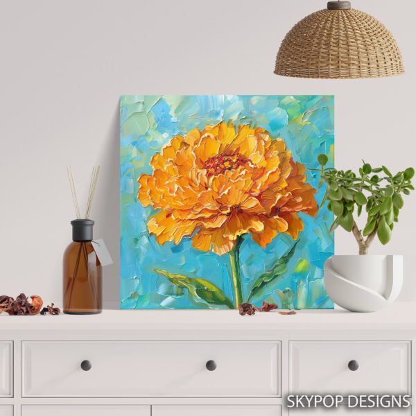 Marigold Bloom Art