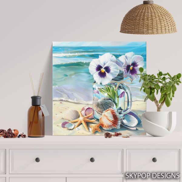 Pansy Jar Art