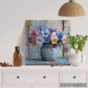 Pansy Vase Art