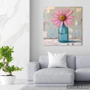 Pink Daisy Art