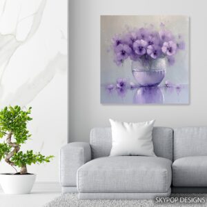Pansy Vase Art