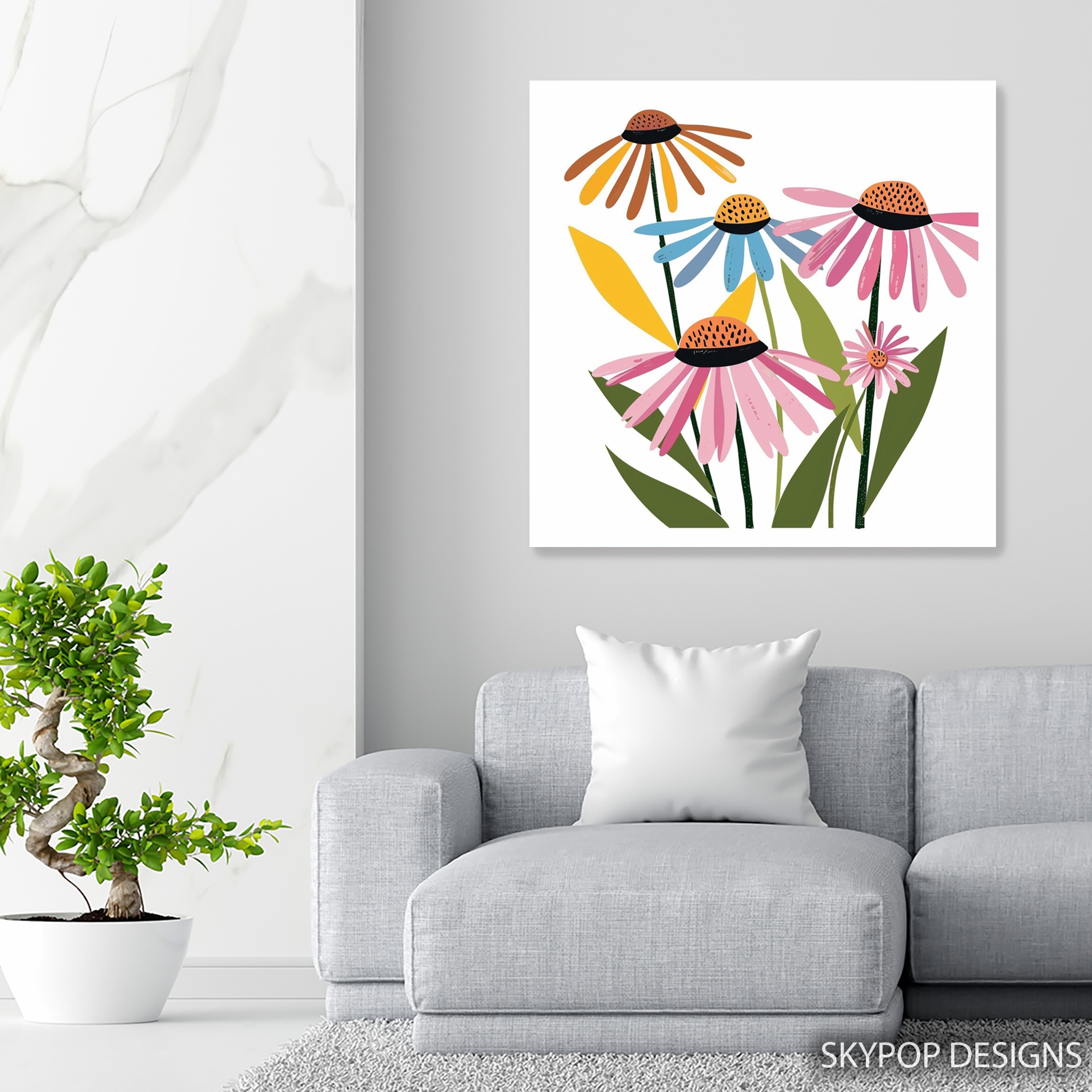 5.jpg Coneflower Art