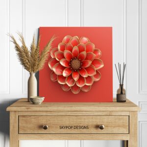 Dahlia Flower Art