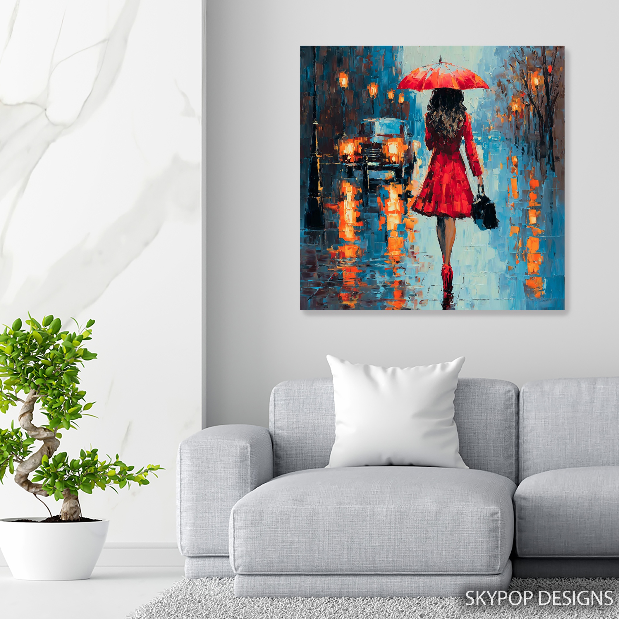 5.jpg Rainy City Evening Art