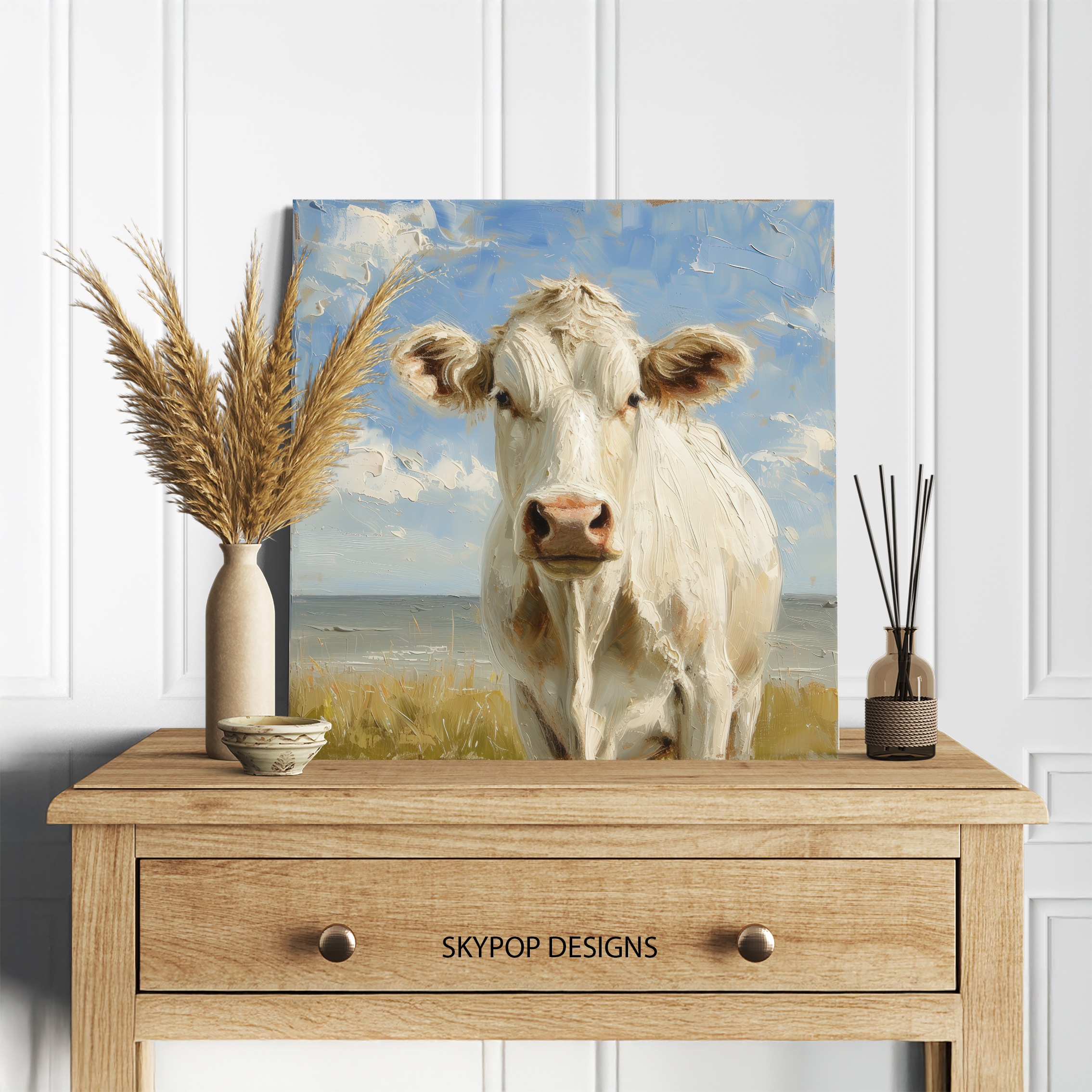 5.jpg Highland Cow In The Field Art