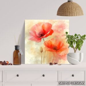 Poppy Flower Art