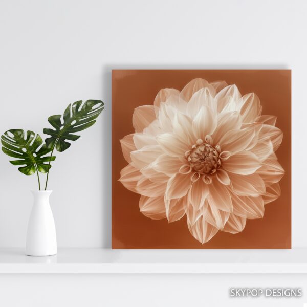 Dahlia Bloom Art Poster or Canvas