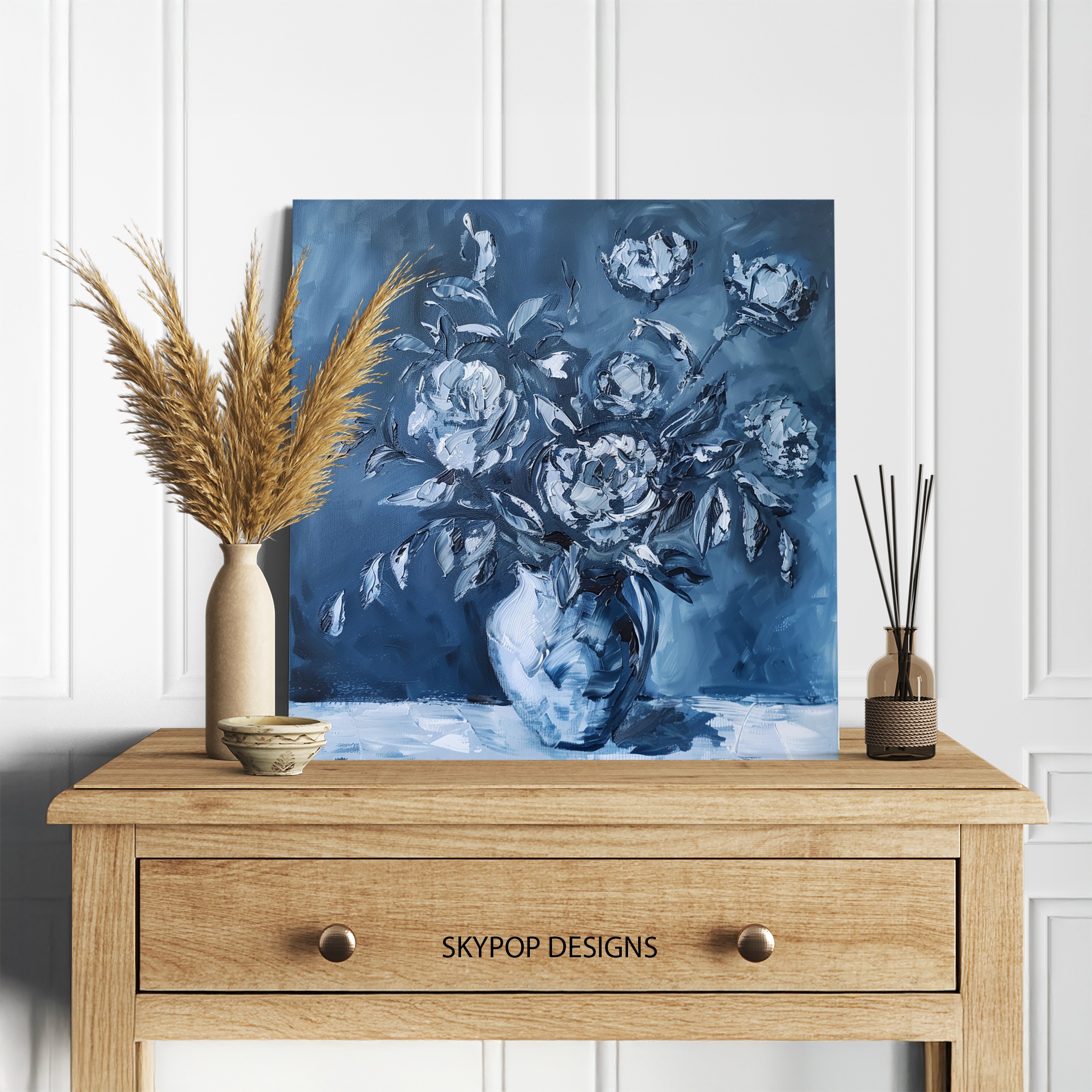 5.jpg Blue Rose Still Life Art