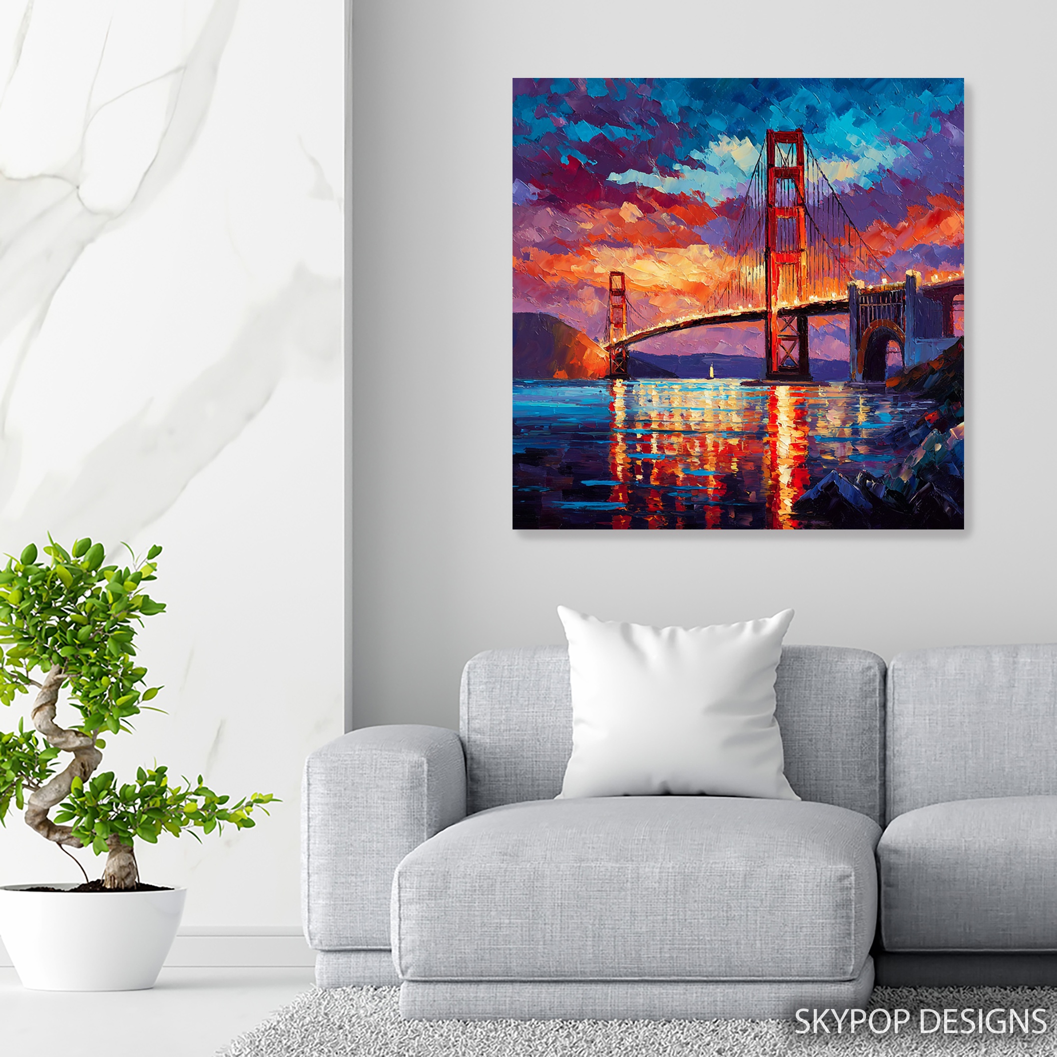 5.jpg Golden Gate Bridge Sunset Art