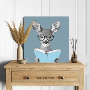 Deer Reading Art