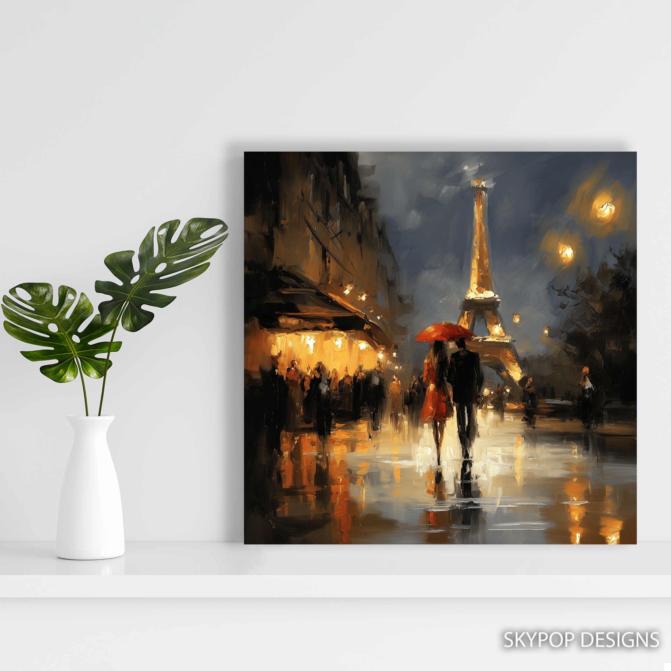 5.jpg Parisian Romance Rainy Night Art