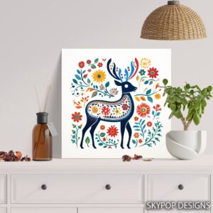 Deer Floral Art