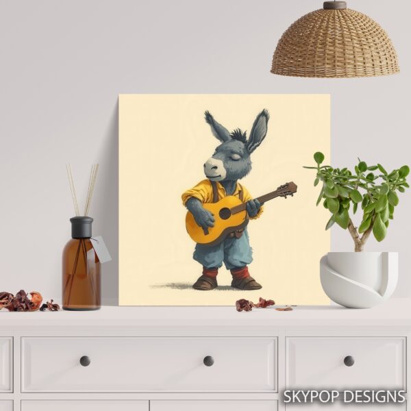 Donkey Playing Guitar Art
