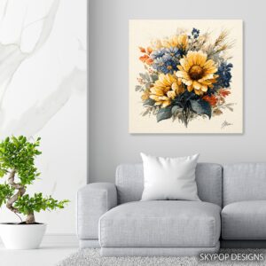 Sunflower Bouquet Art
