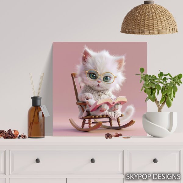 Cat Reading Art