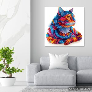 Psychedelic Cat Art
