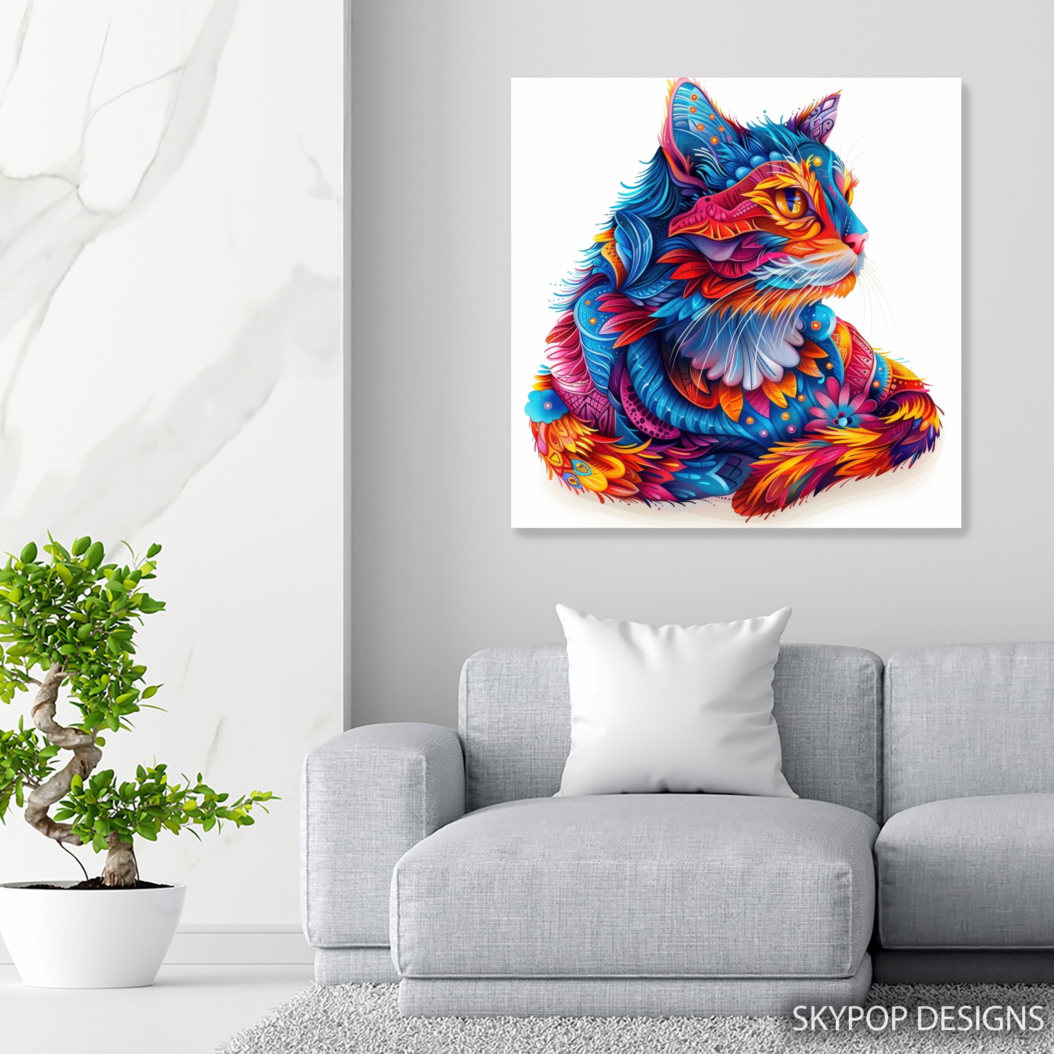 5.jpg Psychedelic Cat Art