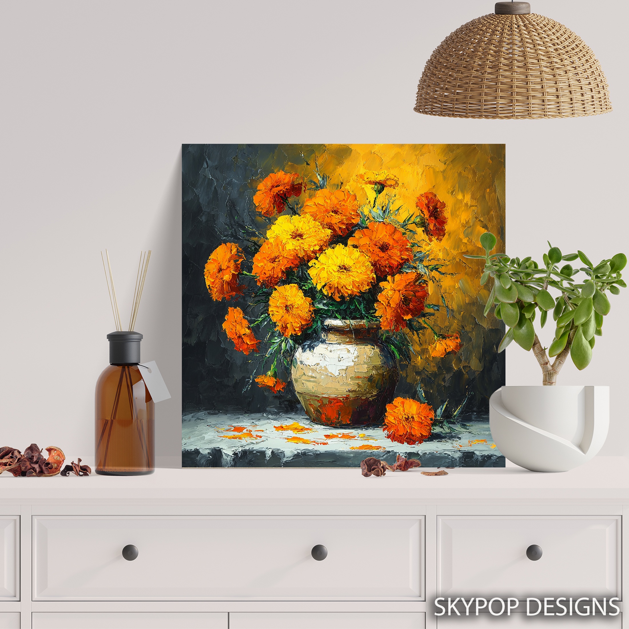 5.jpg Vibrant Marigold Bouquet Art