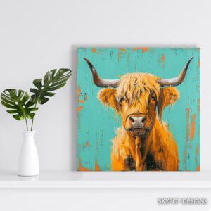 Highland Cow Art
