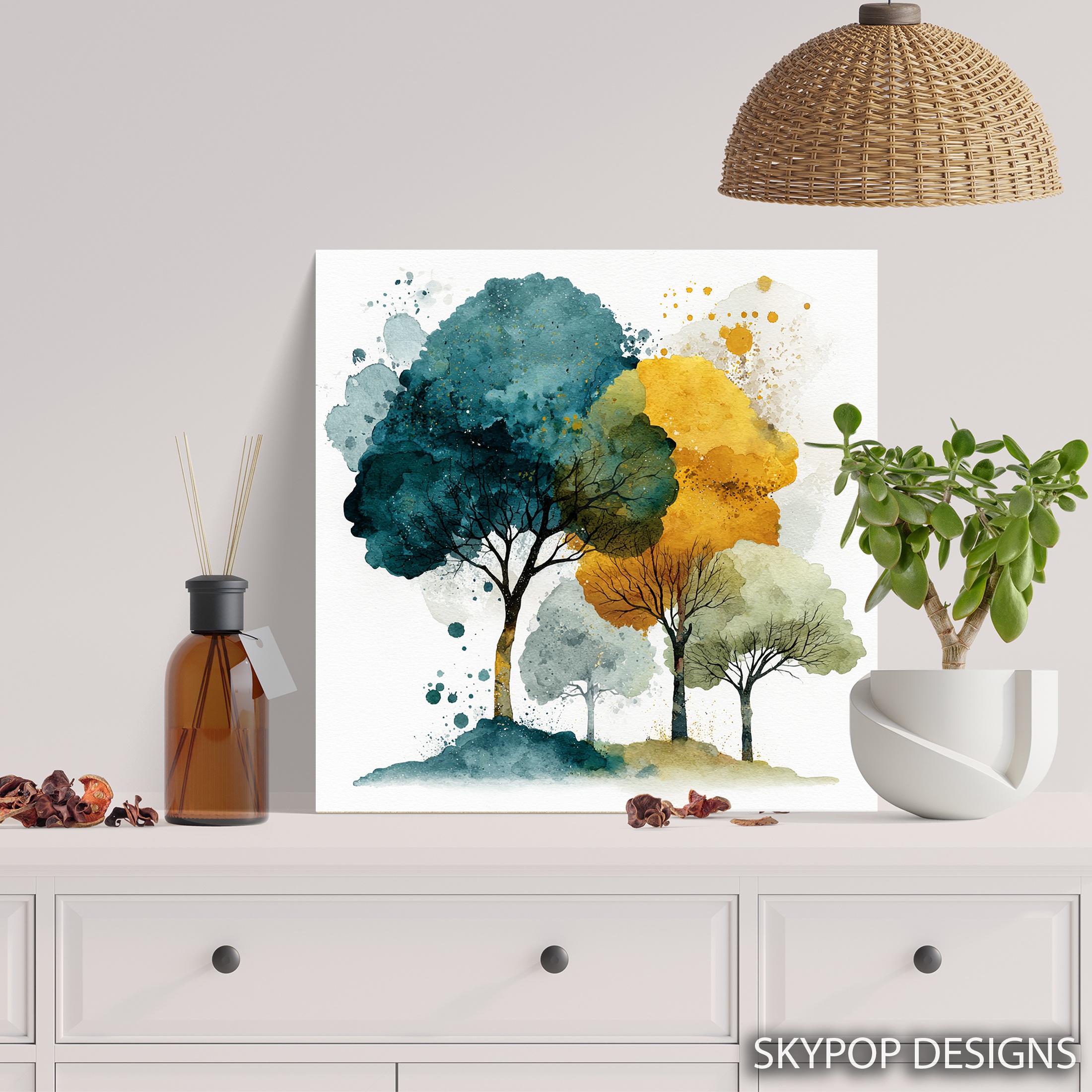 5.jpg Watercolor Trees Art