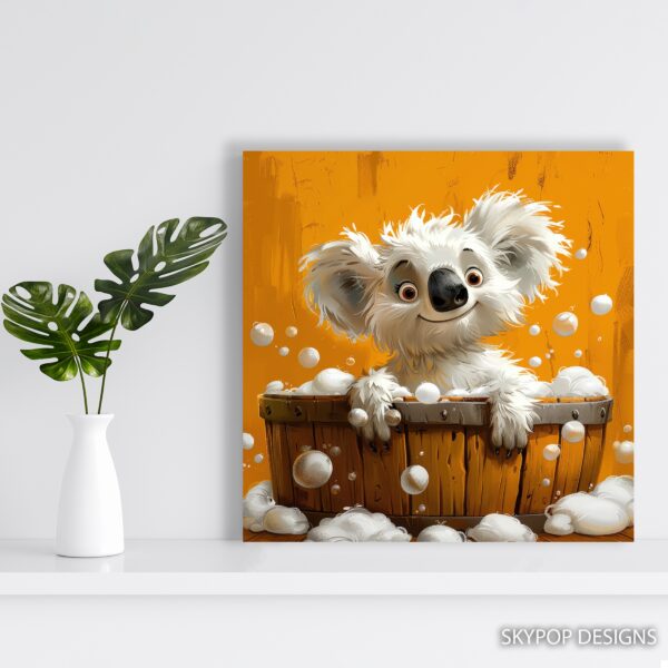 Koala Bath Time Fun Art