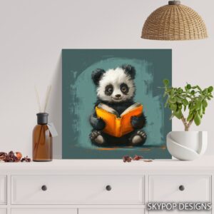 Panda Reading Art