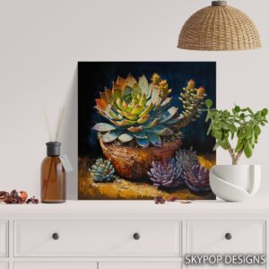 Succulent Garden Pot Art