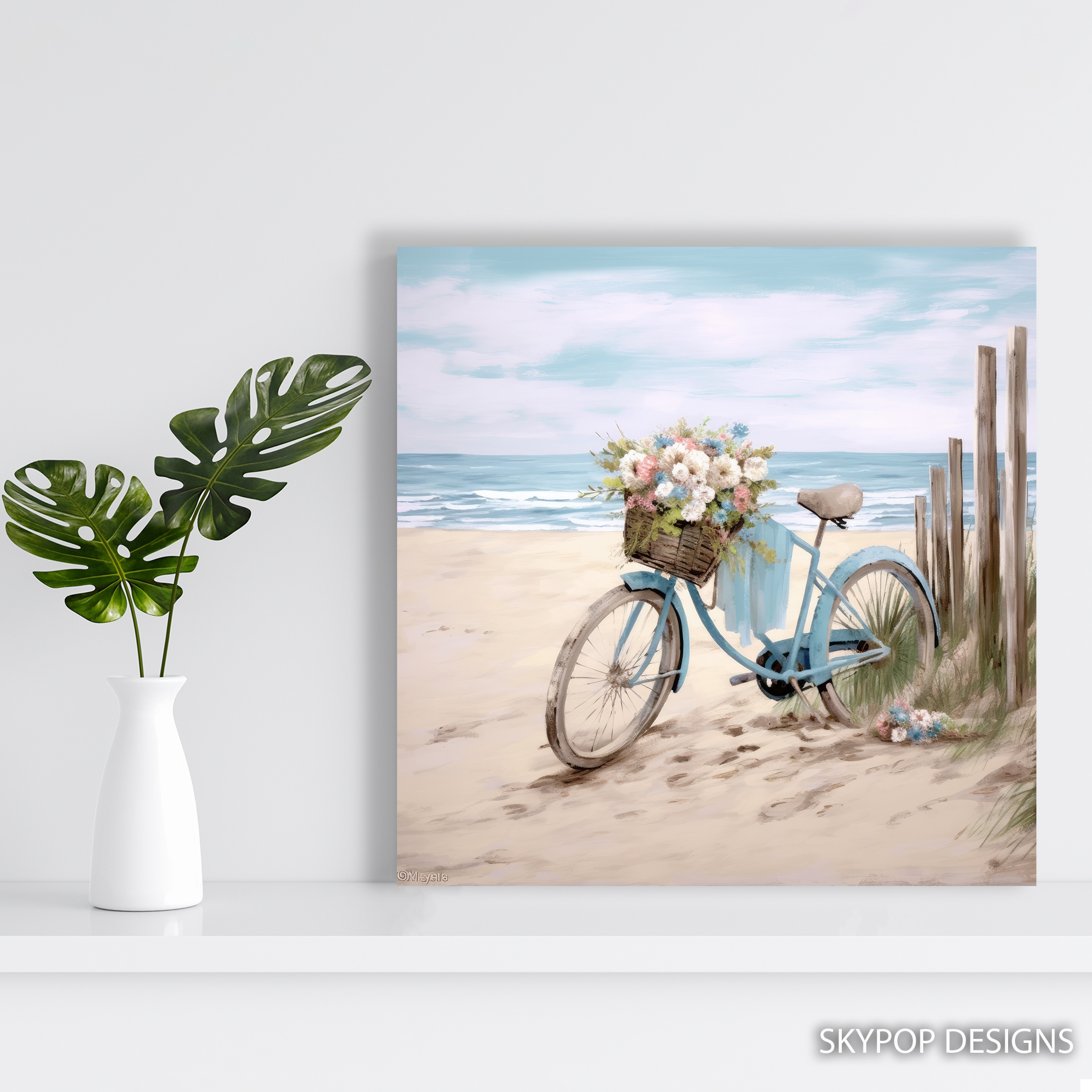 5.jpg Beach Bicycle Blossom Art