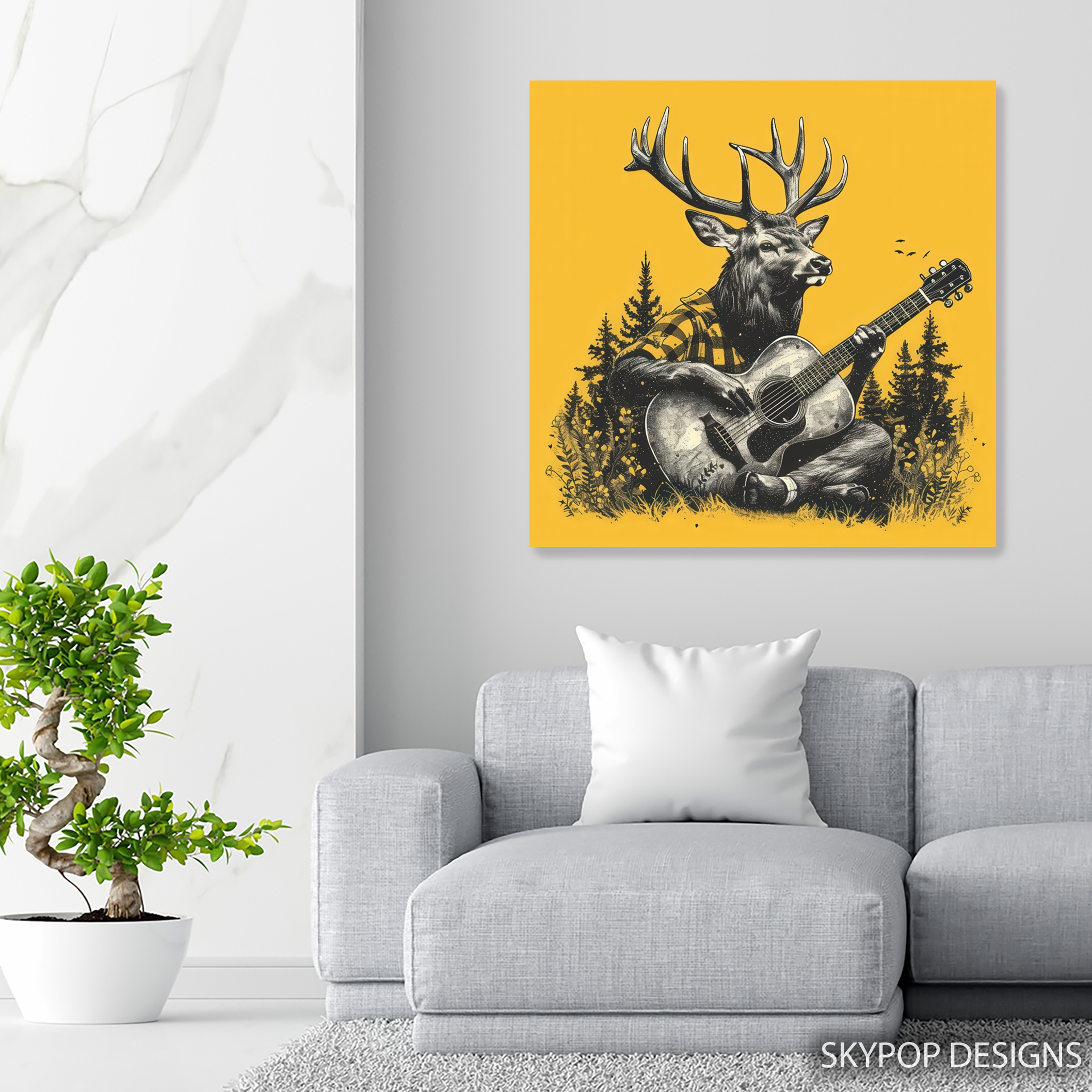 5.jpg Deer Guitarist Art
