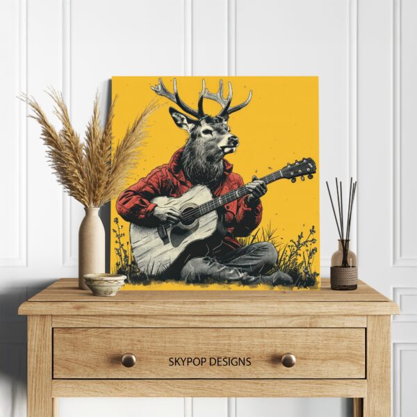 Deer Guitarist Art