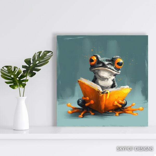 Frog Reading Art