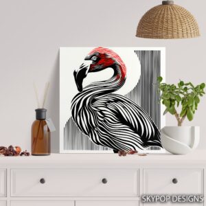 Flamingo Stripes Art