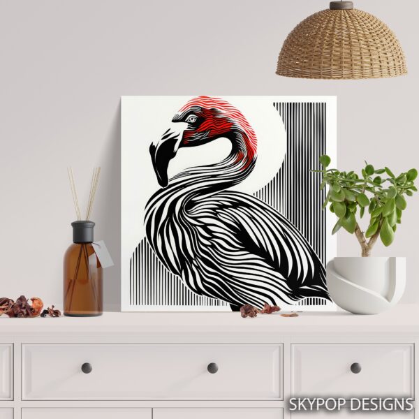 Flamingo Stripes Art