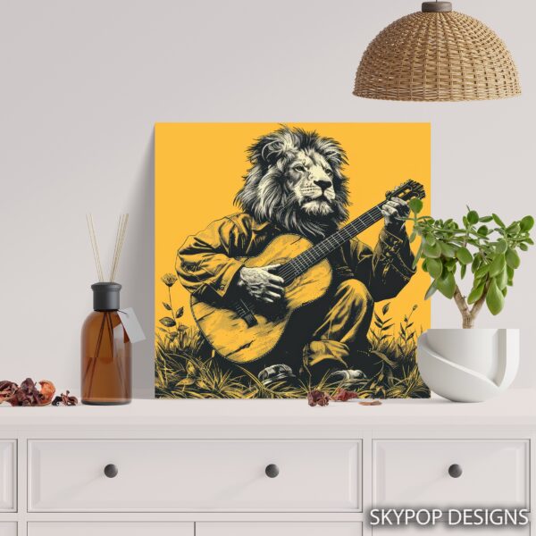 Lion Guitarist Art