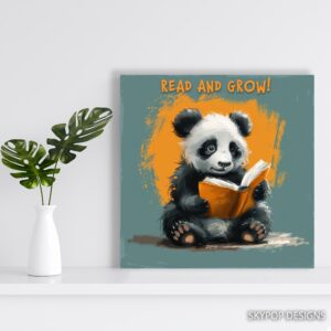 Panda Reading Art