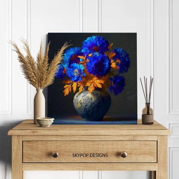 Blue Floral Art