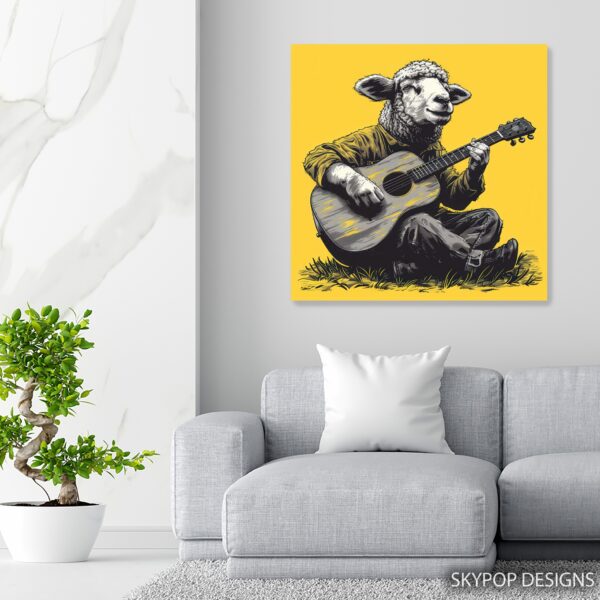 Sheep Guitar Art