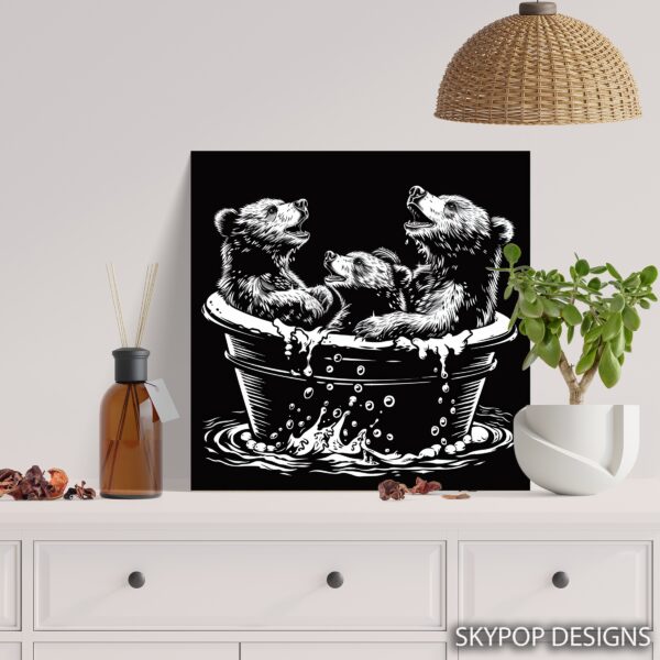 Bear Bath Time Art