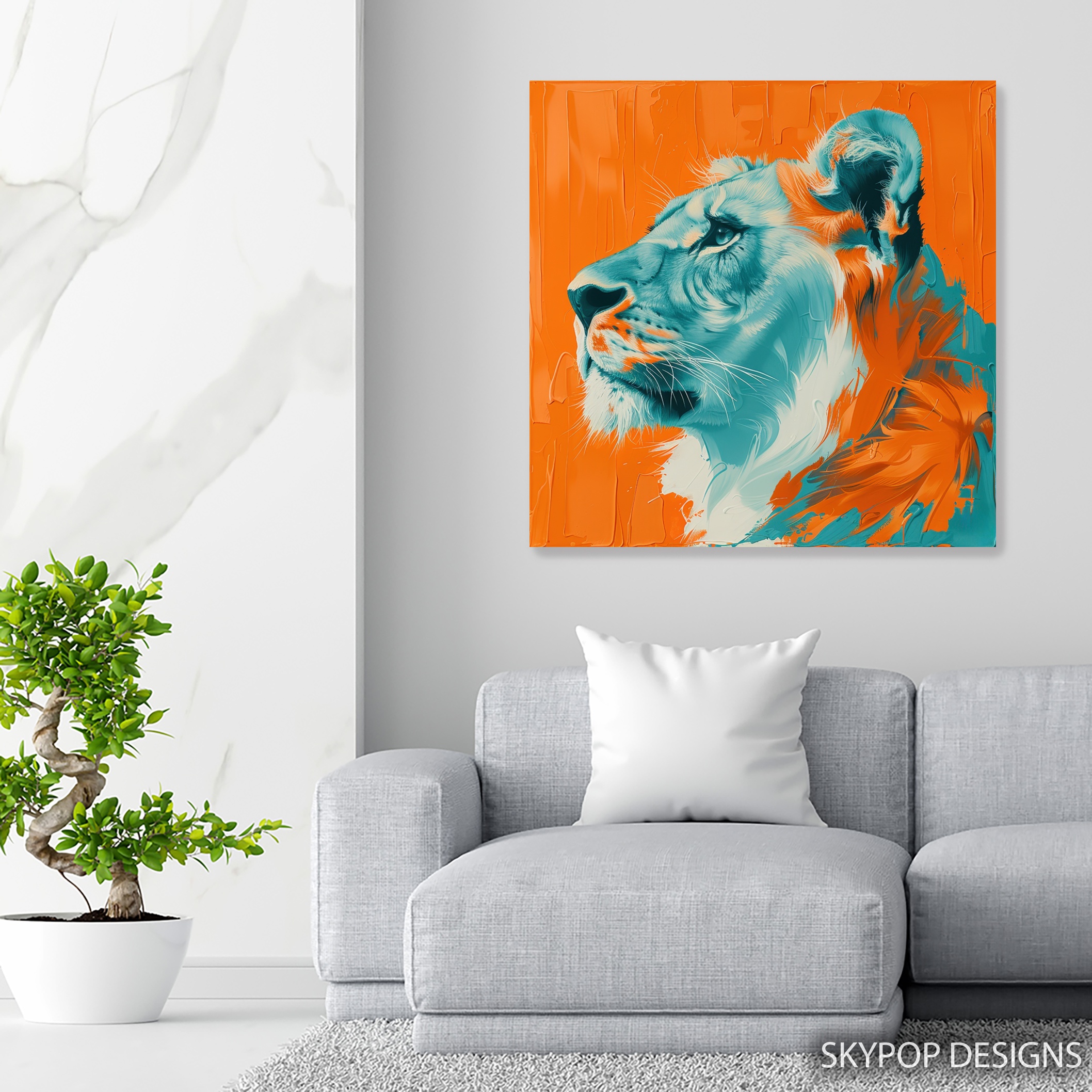 5.jpg Lion Abstract Art