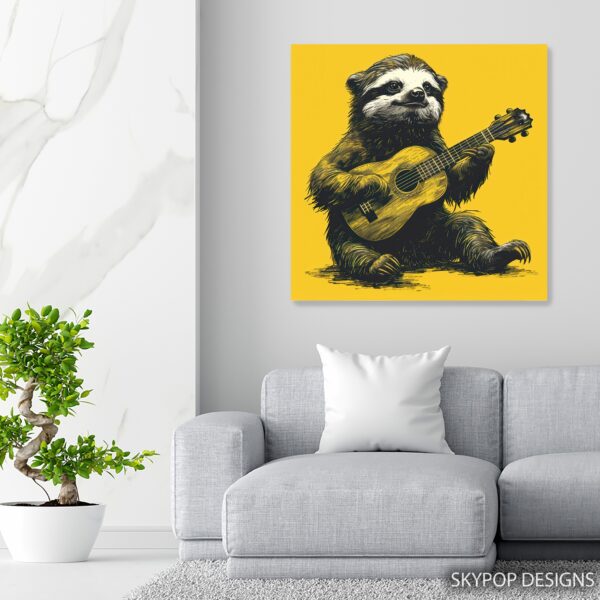 Sloth Guitar Art