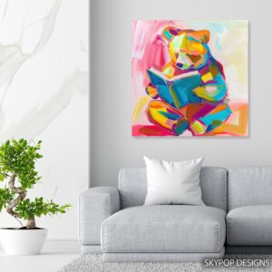 Bear Reading Art