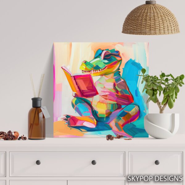 Crocodile Reading Art