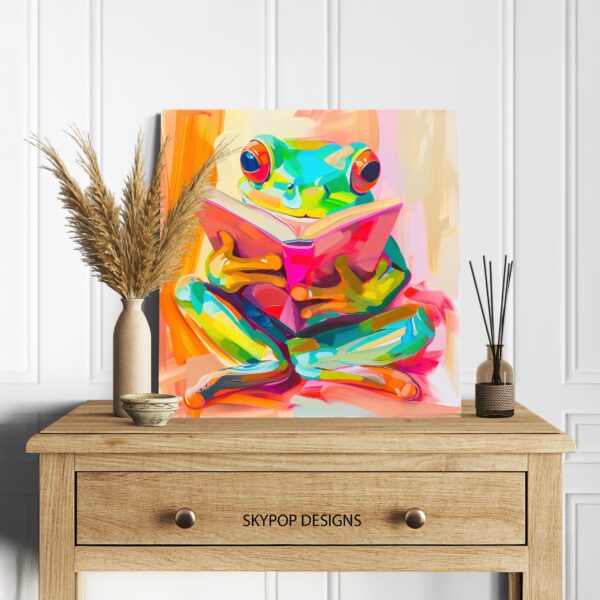 Frog Reading Art