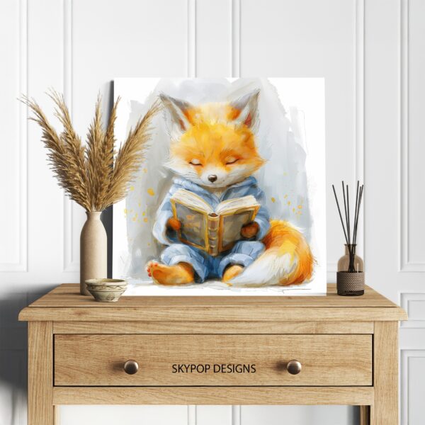Fox Reading Art