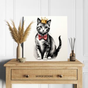 Cat Regal Crown Art