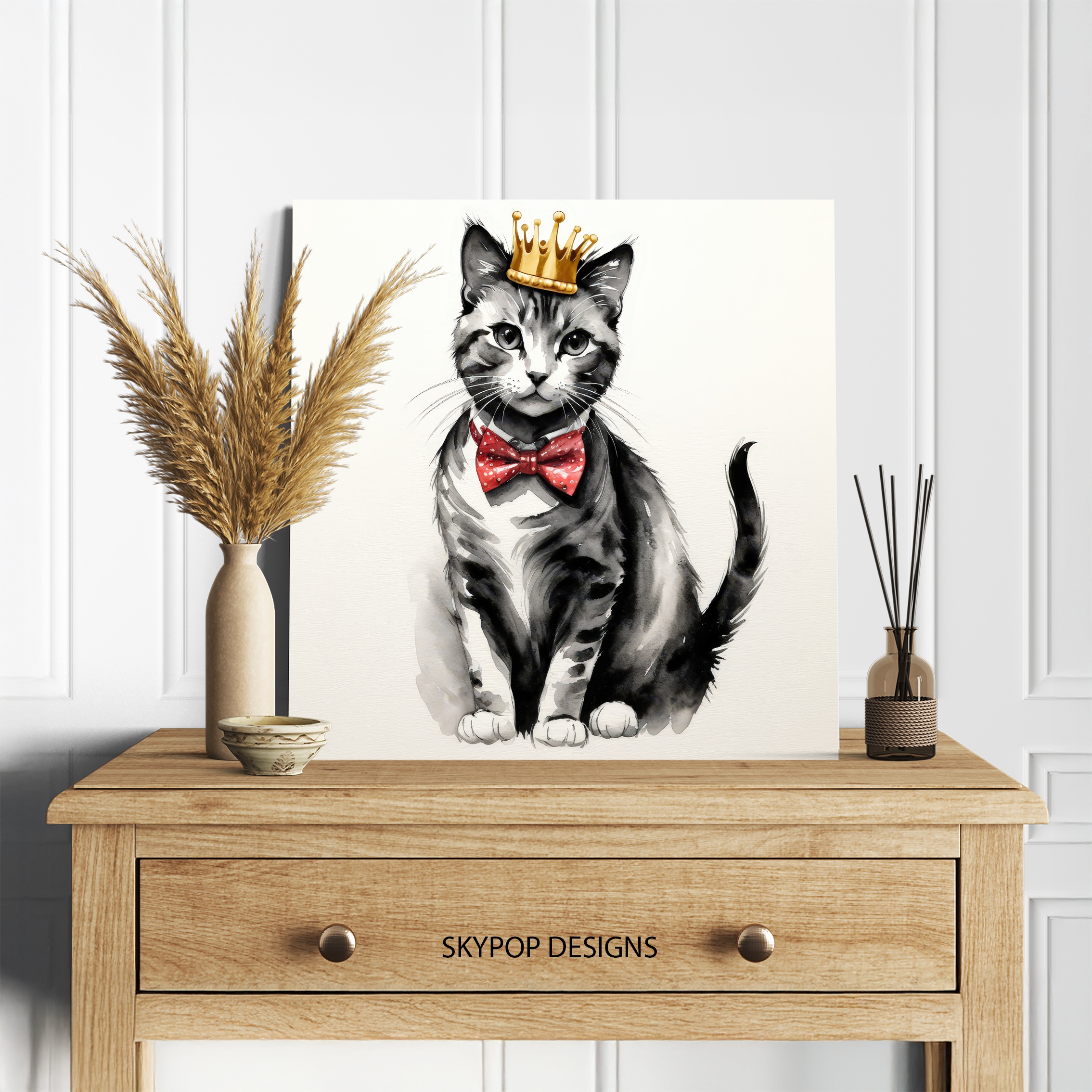 5.jpg Cat Regal Crown Art